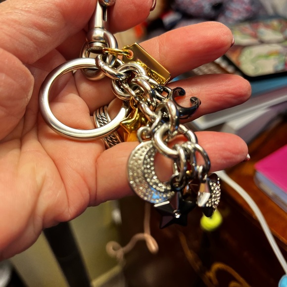 Coach Gold And Silver Moon And Stars Bag Charm Rare - Picture 13 of 16
